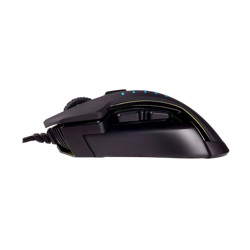 MOUSE GAMING CORSAIR GLAIVE RGB, 16 000 DPI, 6 BOTONES, USB, NEGRO - P/N: CH-9302011-NA