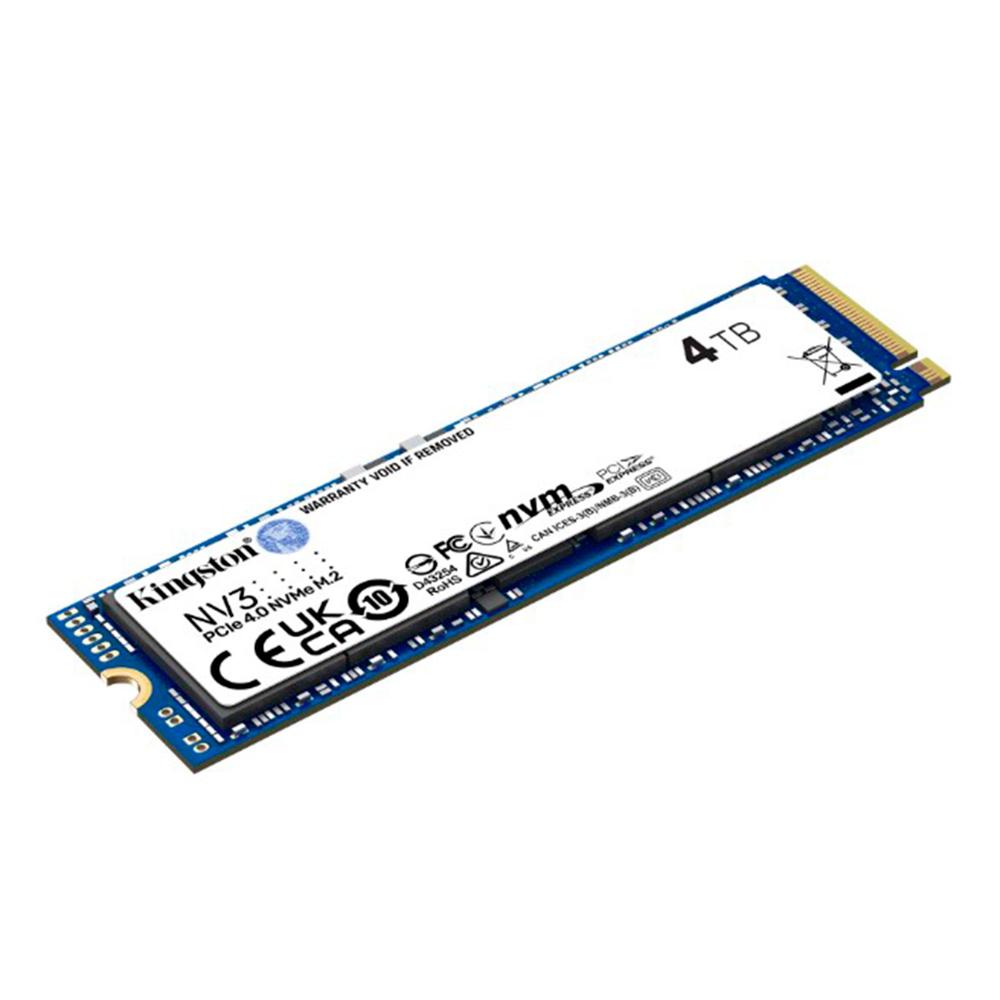 UNIDAD SSD KINGSTON 4000G 4TB NV3 M.2 SSD PCIE 6000MB/S, ESCRITURA 5000 MB/S P/N: SNV3S/4000G