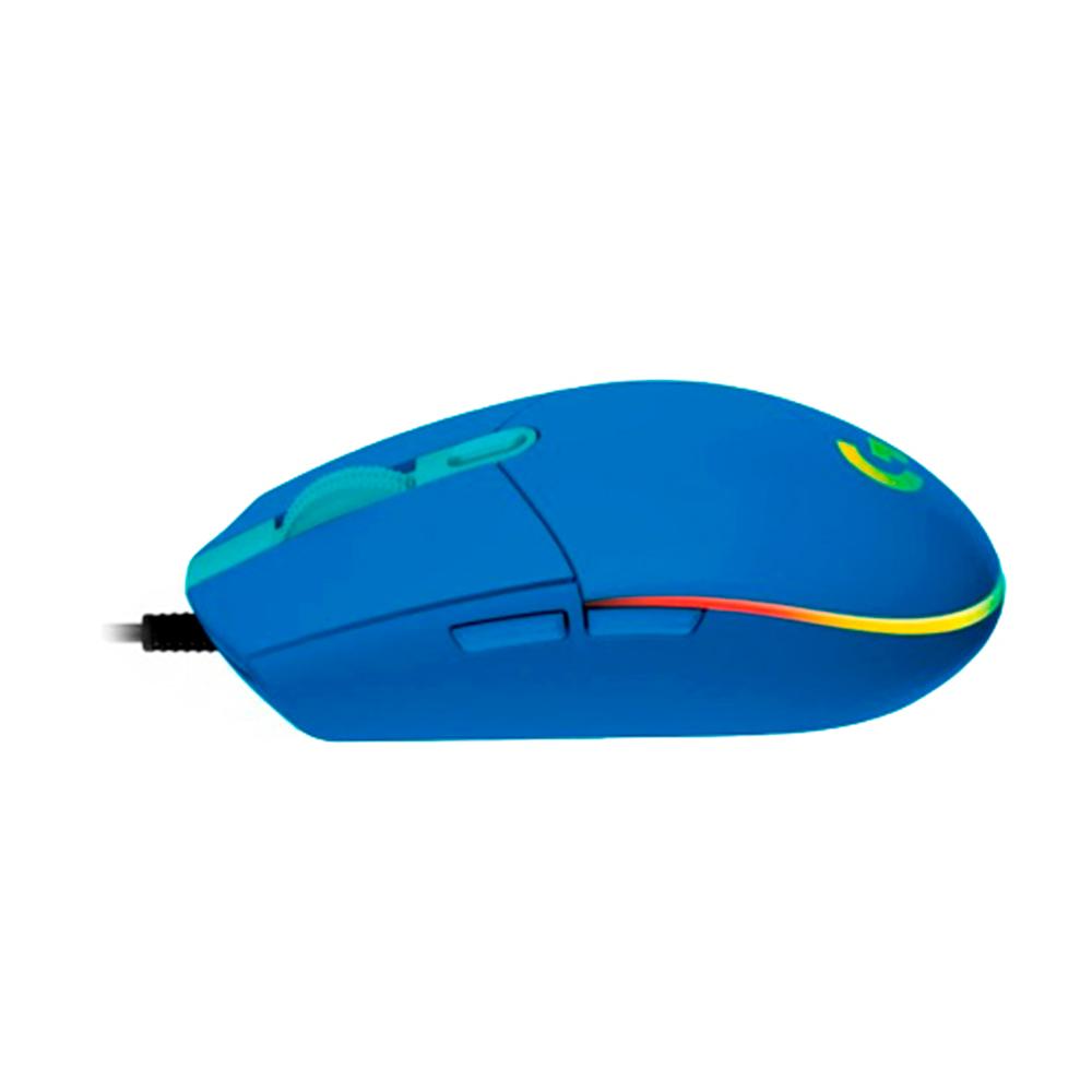 MOUSE GAMING LOGITECH G203 LIGHTSYNC RGB OPTICAL 8000 DPI, COLOR AZUL 6 BOTONES P/N: 910-005792