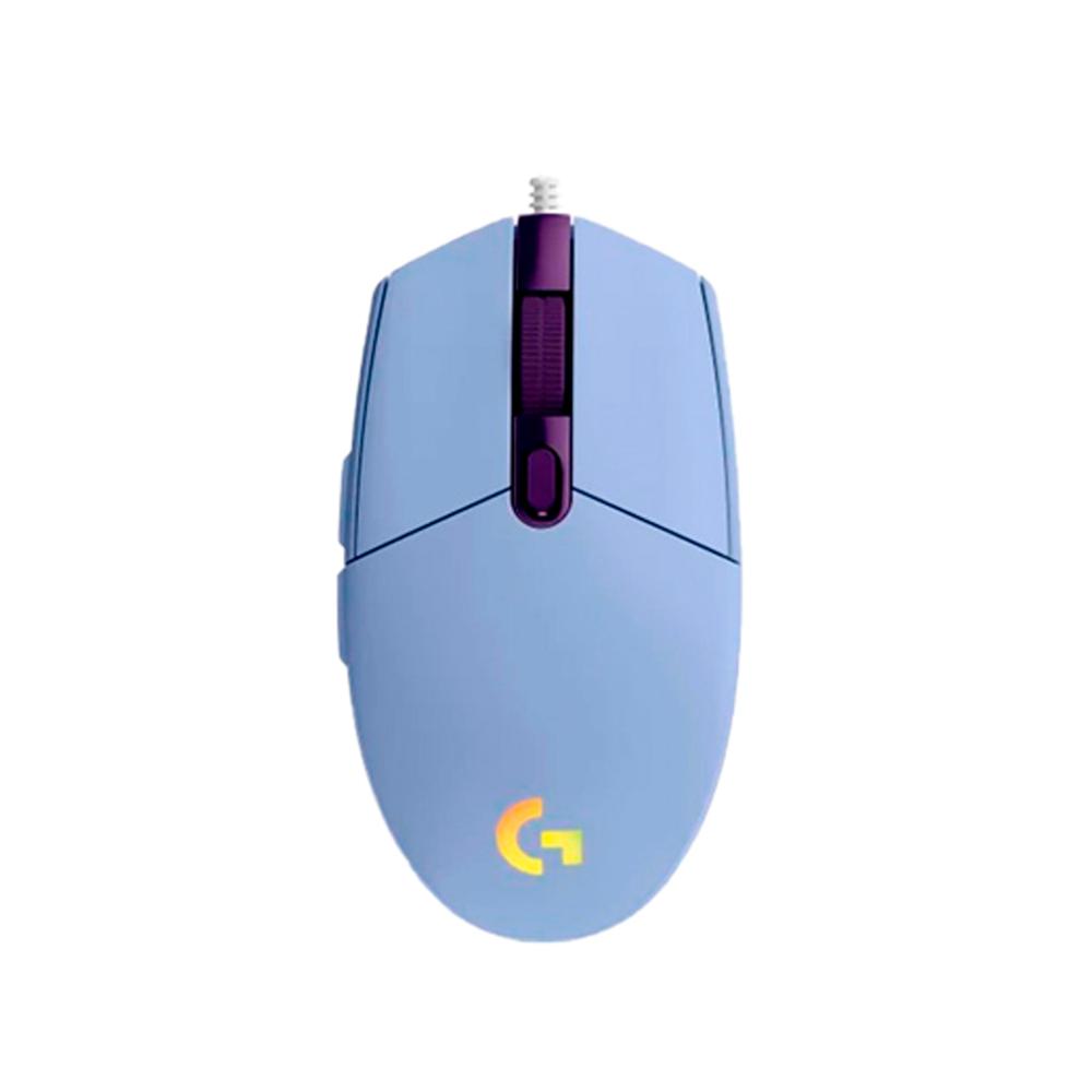 MOUSE GAMING LOGITECH G203 LIGHTSYNC RGB, 8000DPI, USB, COLOR LILA - P/N: 910-005851