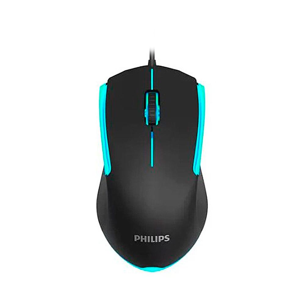 MOUSE GAMING PHILIPS G314, CABLE USB, 3 BOTONES, RGB, 1200 DPI, COLOR NEGRO - P/N: SPK9314