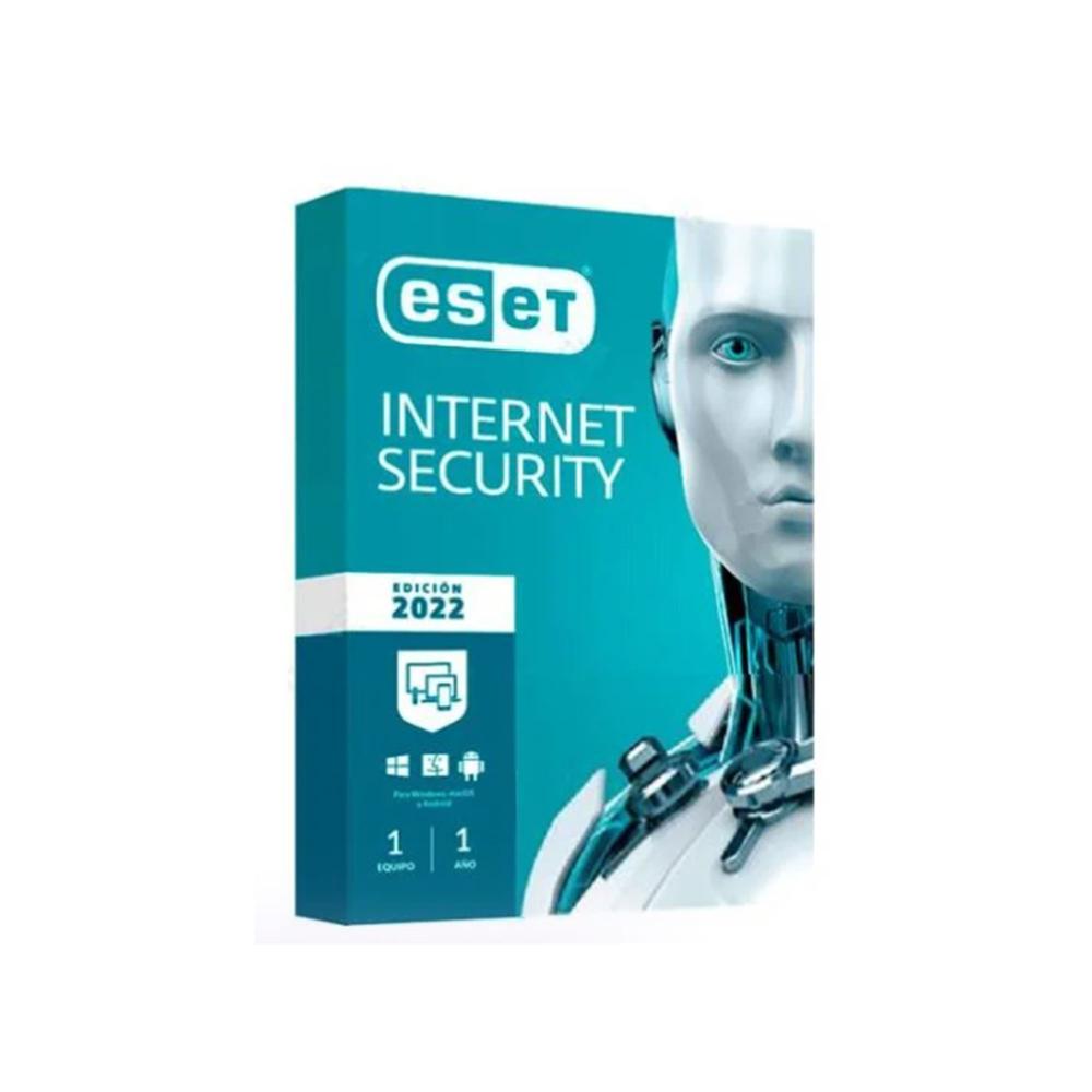 ANTIVIRUS ESET NOD32 INTERNET SECURITY EDICION 2022 1 PC  PARA MAC - WINDOWS  P/N:S11020187