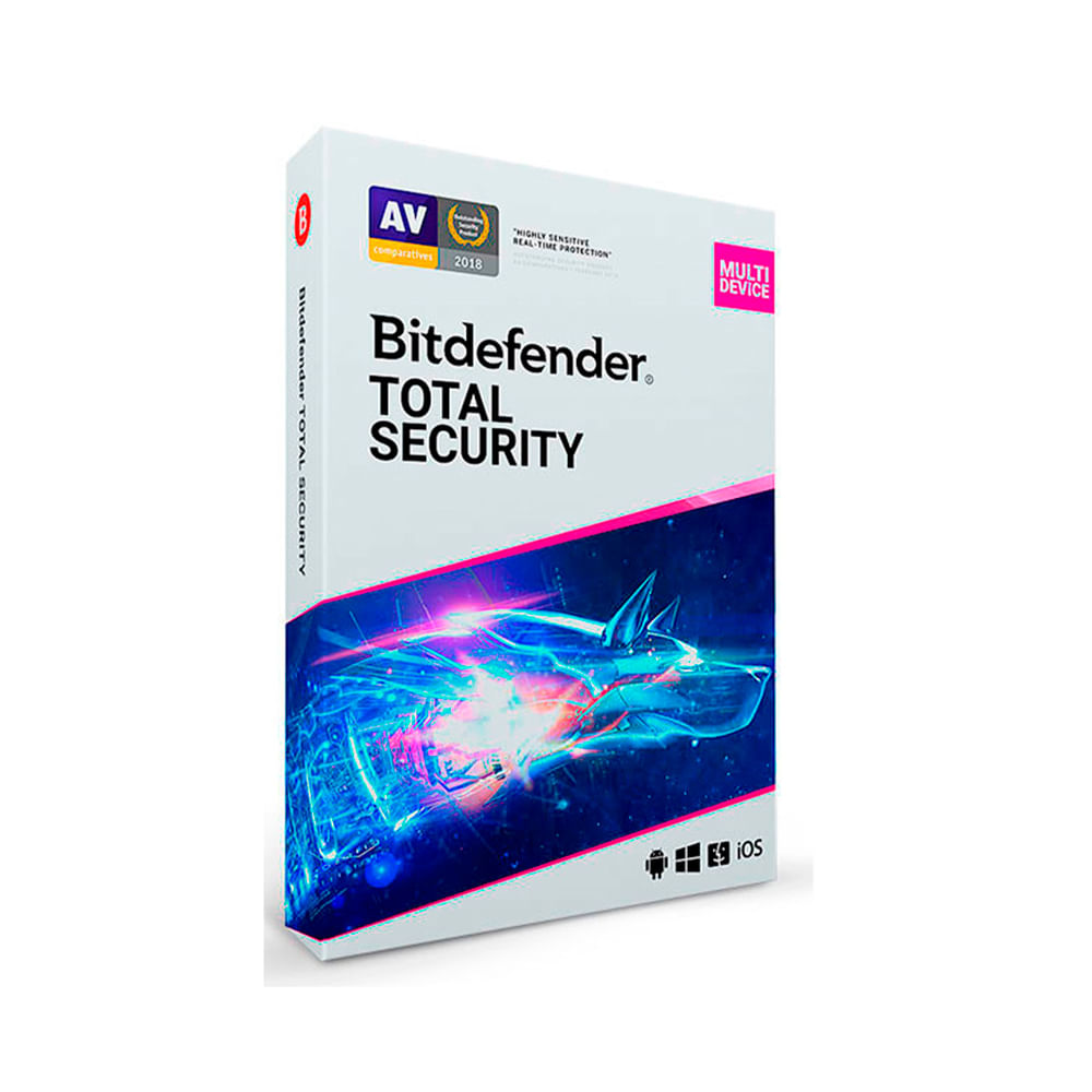 ANTIVIRUS BITDEFENDER TOTAL SECURITY, PROTEGE 5 DISPOSITIVO, LICENCIA POR 15 MESES P/N: B11030024