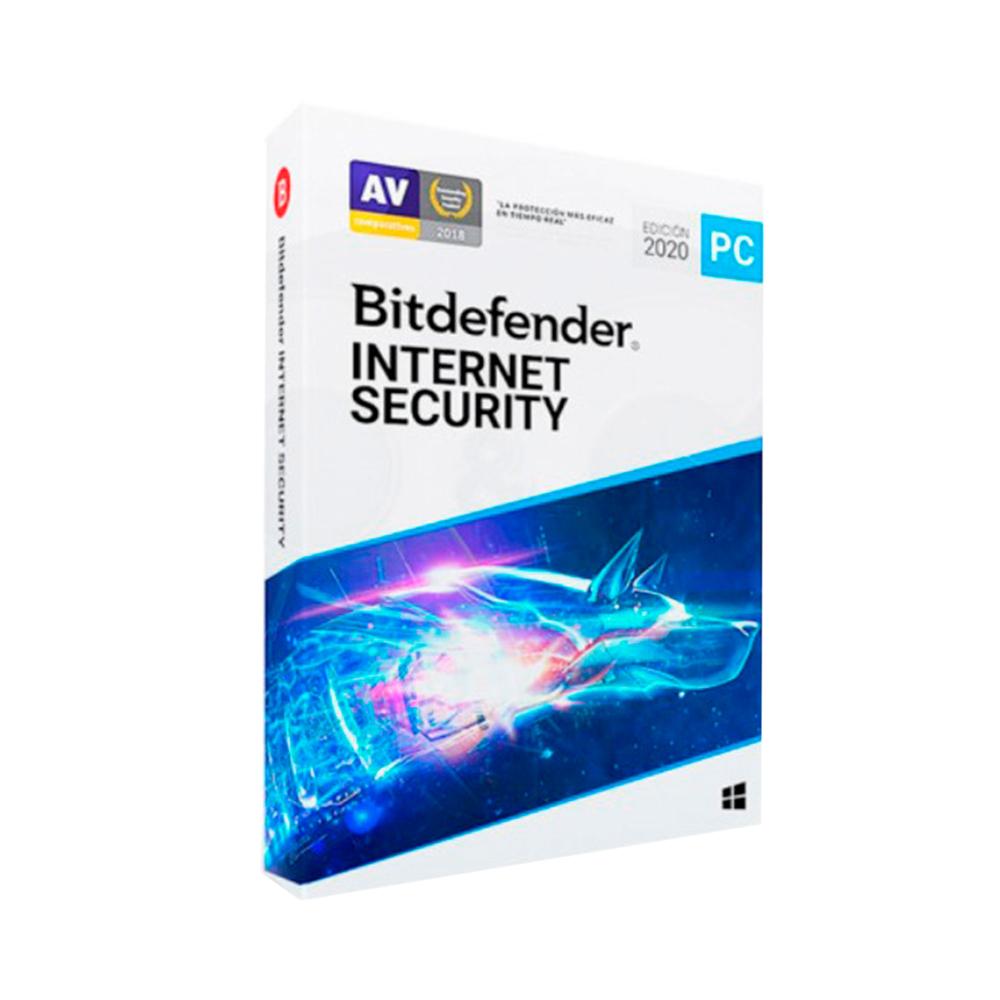 ANTIVIRUS BITDEFENDER INTERNET SECURITY, 1 PC, + 1 LICENCIA ADICIONAL, EDICION 2020 - P/N: B11020050