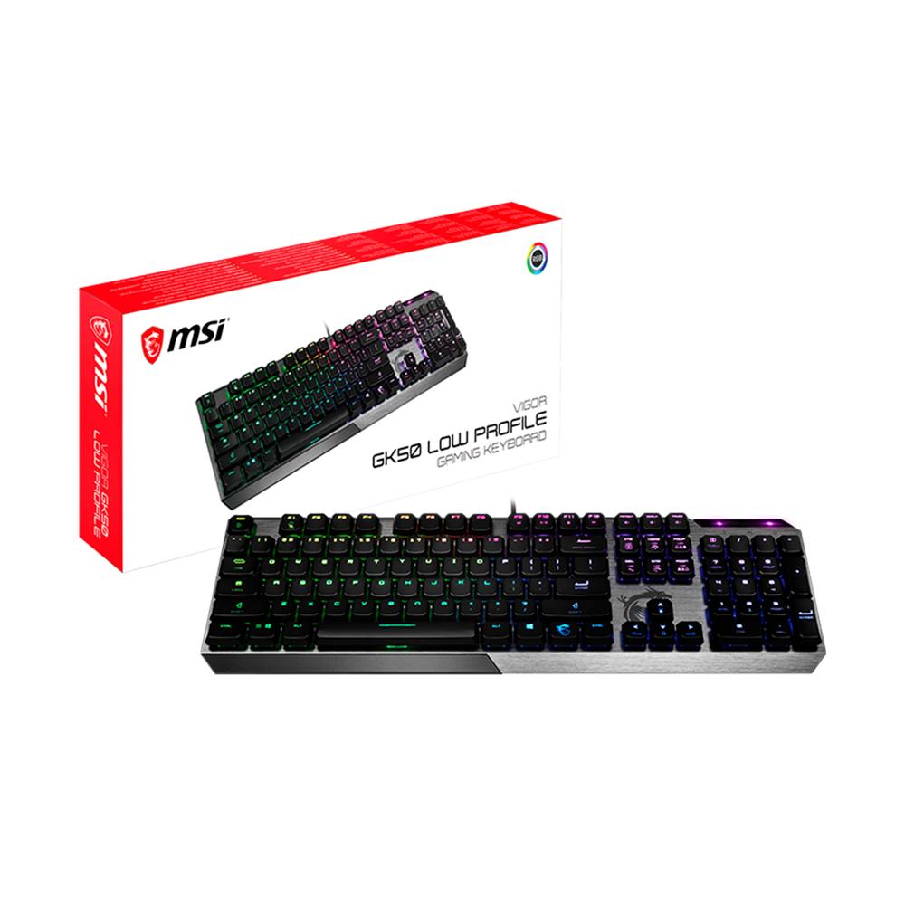 TECLADO GAMING MSI VIGOR GK50, RGB - P/N: VIGOR GK50 LOW PROFILE