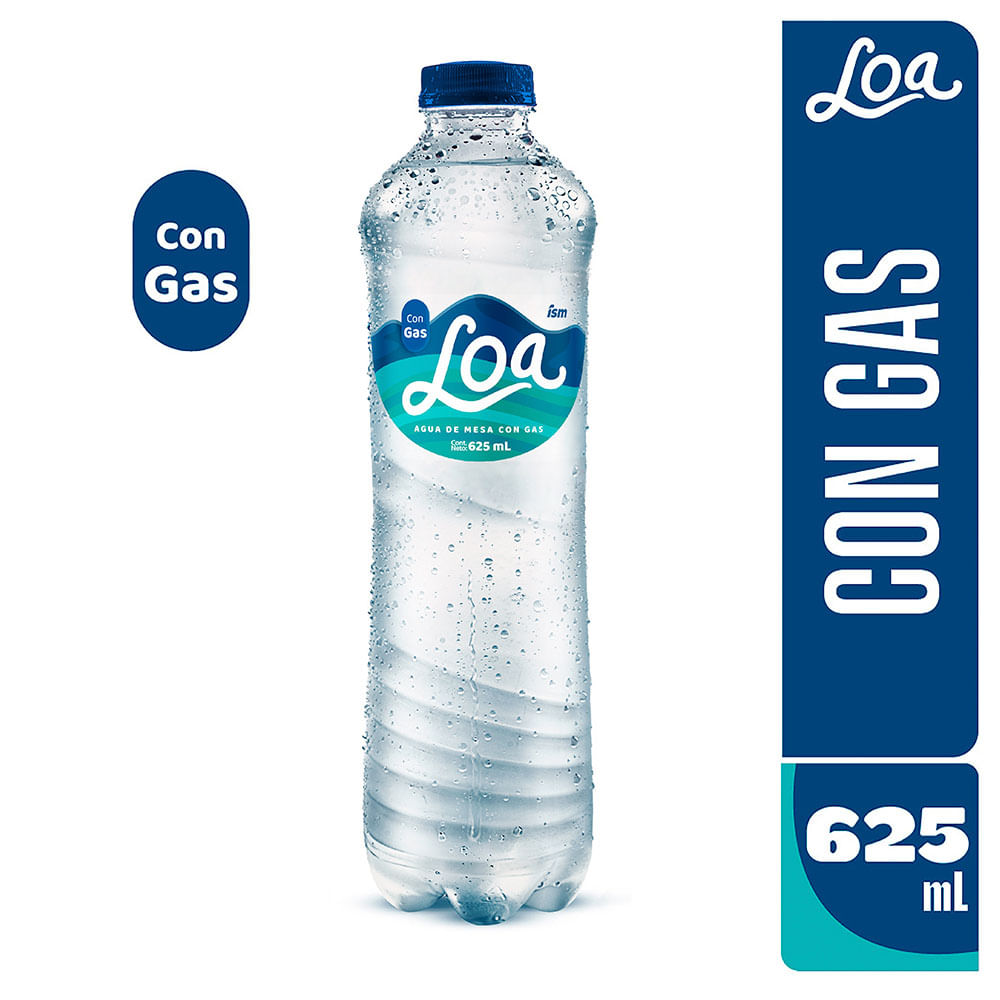 Agua Ligera LOA con Gas Botella 625ml
