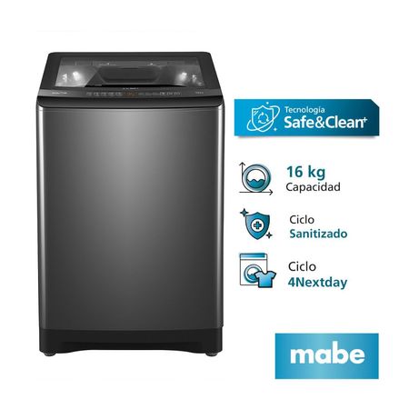 Lavadora Mabe LMA6120WDGBB0 Carga Superior 16kg Gris