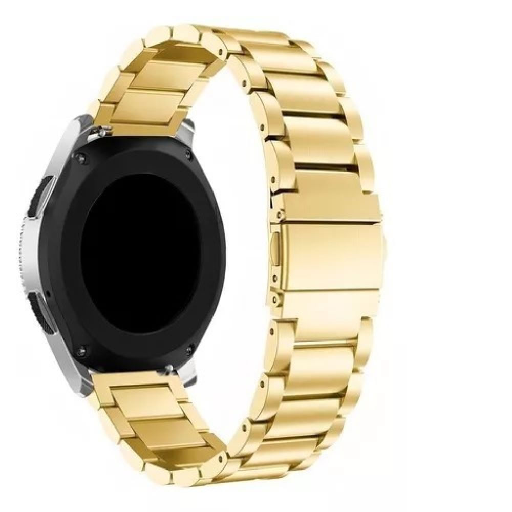Correa de eslabones acero inox para smartwatch 20mm dorado