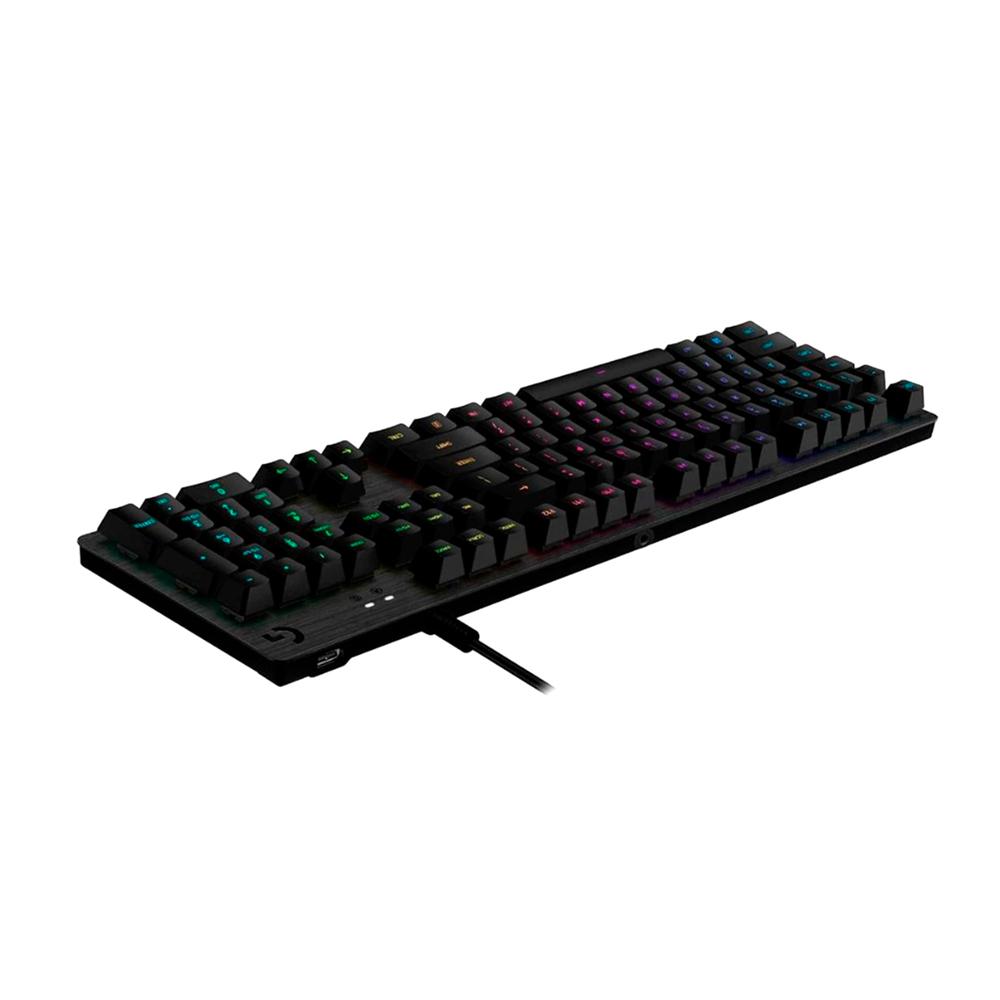 TECLADO MECANICO GAMING LOGITECH G513 CARBON, RGB, USB, GX BROWN TACTILE - P/N: 920-009322