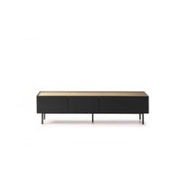Mesa de TV Clásica Brandon 65"" color Negro/Duna 1 puerta 2 cajones TU MESITA