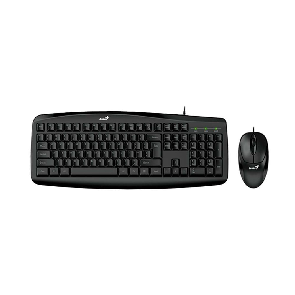 KIT TECLADO Y MOUSE GENIUS SMART KM-200 USB TECLAS MULTIMEDIA 800 DPI COLOR NEGRO P/N: 31330003401