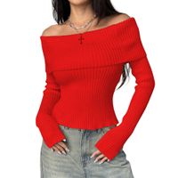 Sueter Mujer Hilo Mlarga Marinera 359G-23 Color Rojo
