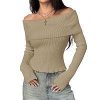 Sueter Mujer Hilo Mlarga Marinera 359G-23 Color Beige