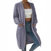 Chompa Mujer Hilo Invierno Abierto 359G- 30 Color Lila