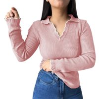 Sueter Mujer Hilo Mlarga Ondulado 359G-21 Color Rosado