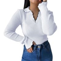 Sueter Mujer Hilo Mlarga Ondulado 359G-21 Color Blanco