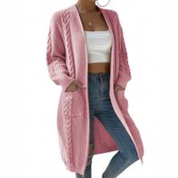 Chompa Mujer Hilo Invierno Abierto 359G- 30 Color Rosado