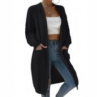 Chompa Mujer Hilo Invierno Abierto 359G- 30 Color Negro