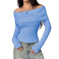 Sueter Mujer Hilo Mlarga Marinera 359G-23 Color Celeste