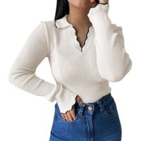 Sueter Mujer Hilo Mlarga Ondulado 359G-21 Color Perla