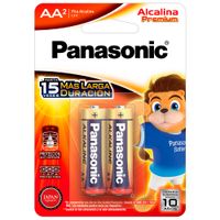 Pila AA x2 alcalina PANASONIC blister 2un