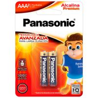 Pila AAA x2 alcalina PANASONIC blister 2un