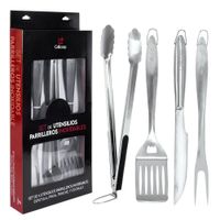 Set de Utensilios Parrilleros Profesionales Grillcorp Inoxidables