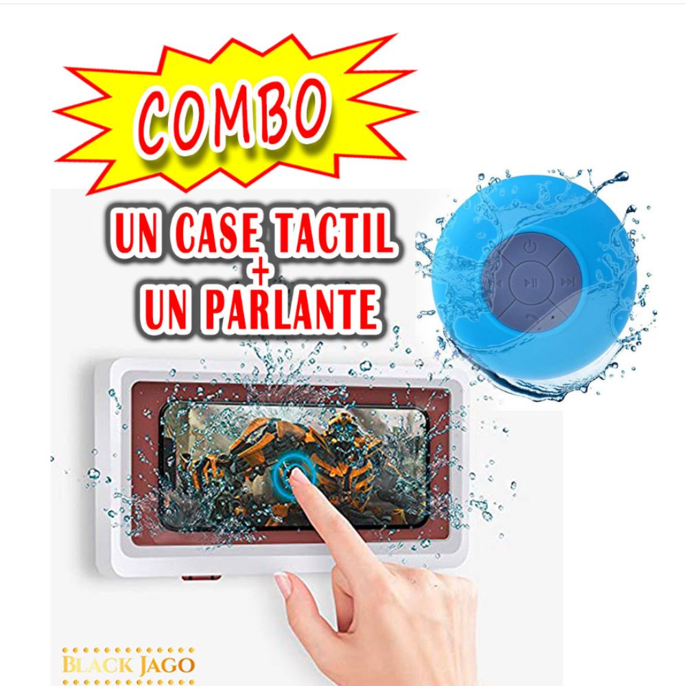Pack Case Tactil de Ducha y Parlante de Ducha Contesta Llamadas