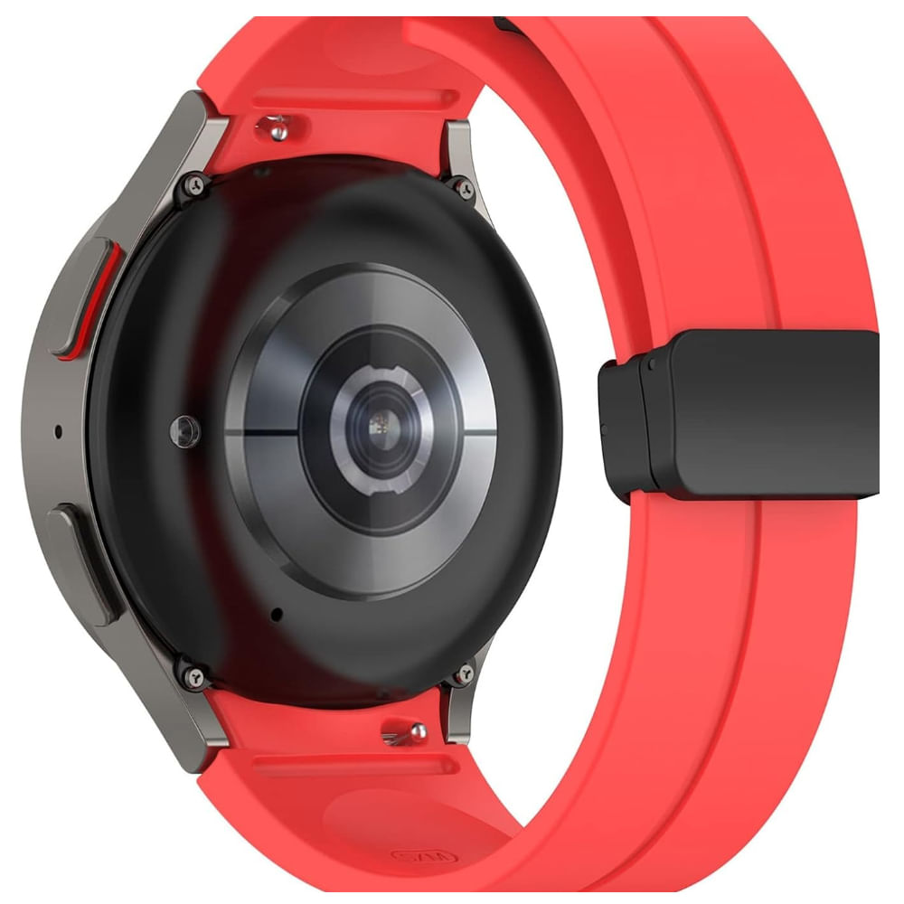 Correa silicona imantada para samsung watch 5 pro (20mm) rojo