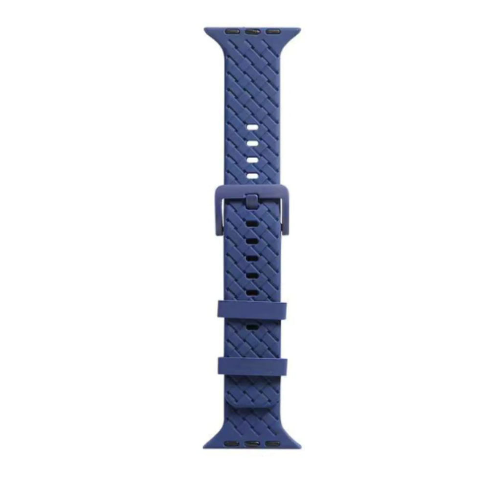 Correa silicona labrada para watch 38-40-41-42 mm serie 10 azul
