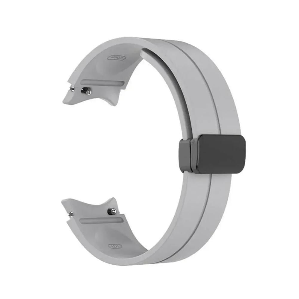 Correa silicona imantada para samsung watch 5 pro (20mm) gris