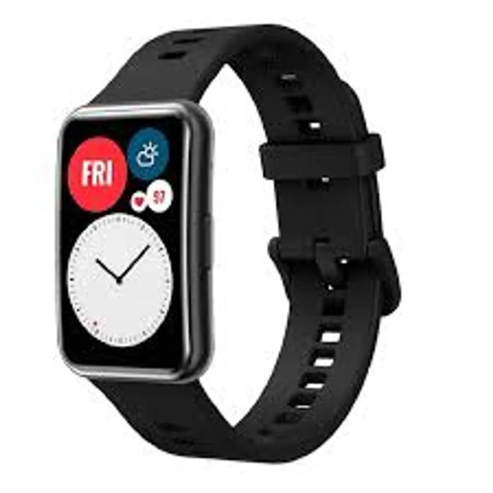 Correa de silicona para huawei watch fit negro