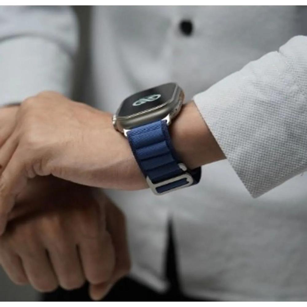 Correa watch 42-44-45-49mm alpine loop nylon hebilla azul