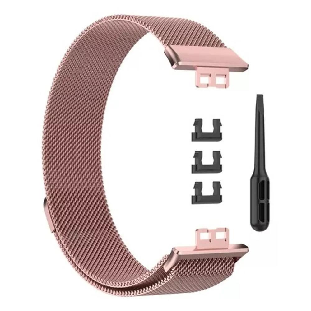 Correa metalica para huawei watch fit rosado