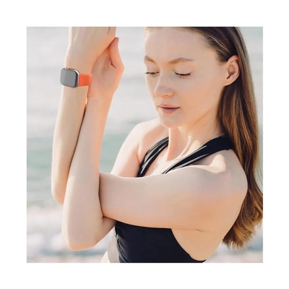 Correa de silicona para apple watch 42-44-45-49 mm naranja