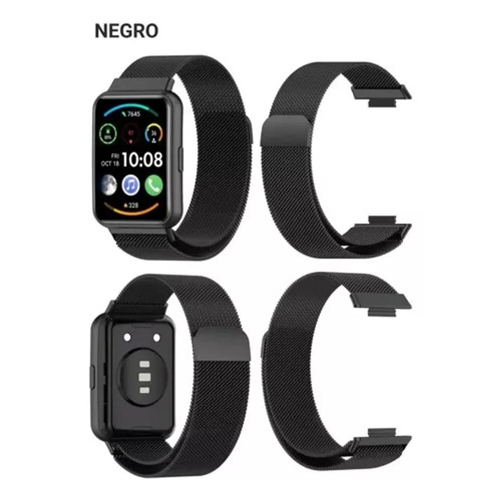 Correa metalica para huawei watch fit negro
