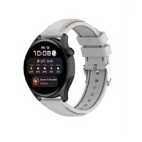 Correa silicona cosida para smartwatch 22mm gris