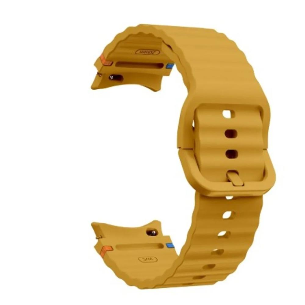 Correa silicona corrugada para samsung watch 4-5 (20mm) amarillo