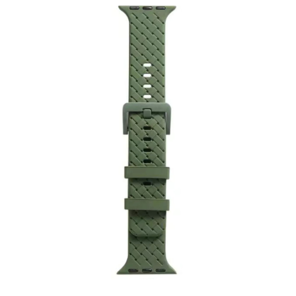 Correa silicona labrada para watch 38-40-41-42 mm serie 10 verde