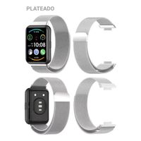 Correa metalica para huawei watch fit plateado