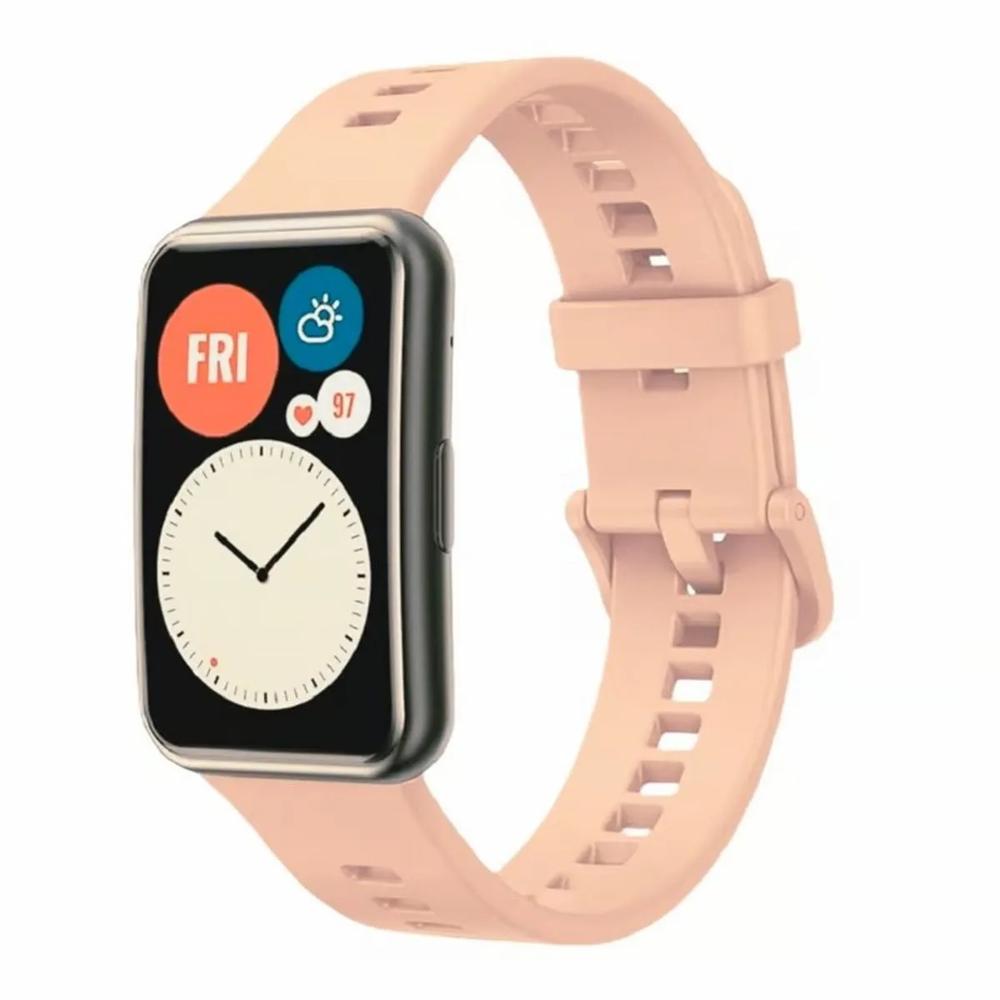 Correa de silicona para huawei watch fit rosado