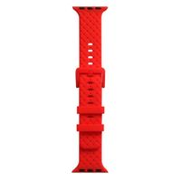 Correa silicona labrada para watch 38-40-41-42 mm serie 10 rojo