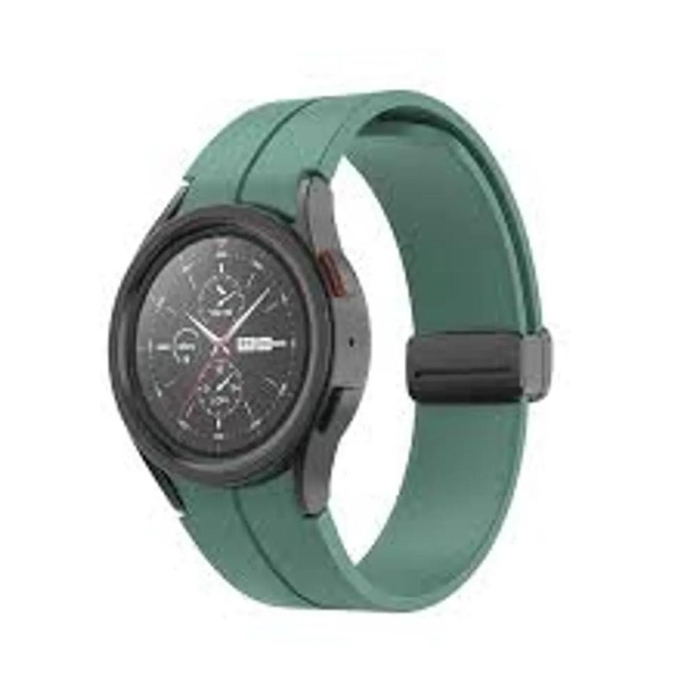 Correa silicona imantada para samsung watch 5 pro (20mm) verde