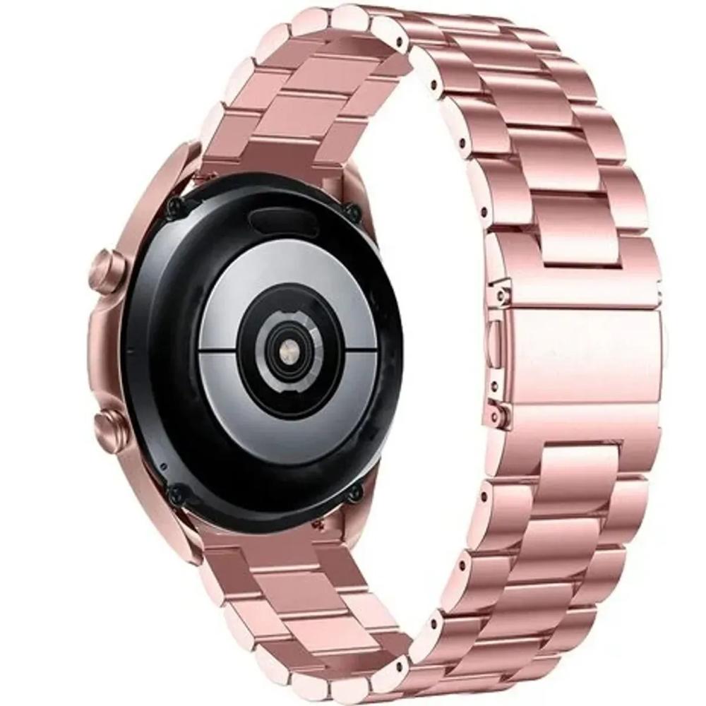 Correa de eslabones acero inox para smartwatch 20mm rosado