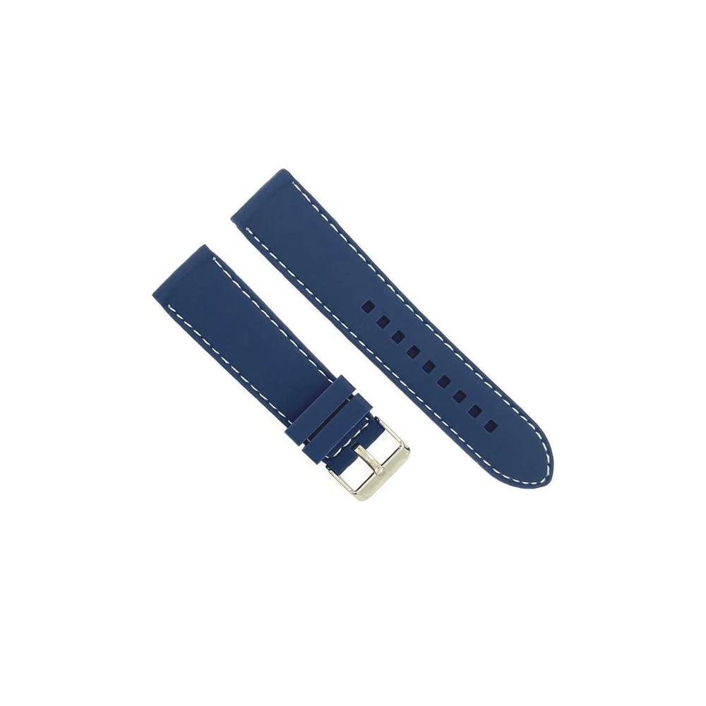 Correa silicona cosida para smartwatch 22mm azul