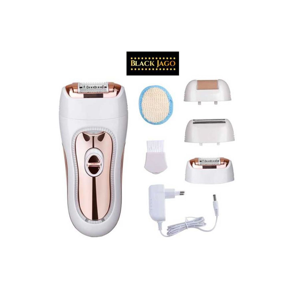 Depiladora 3 en 1 haochan depila, razura y remueve - dorado