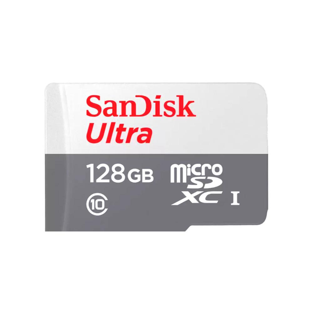 MEMORIA MICROSDXC SANDISK ULTRA 128GB, LECTURA 100 MB/S CLASS 10 W/ ADAPTER P/N: SDSQUNR-128G-GN3MA