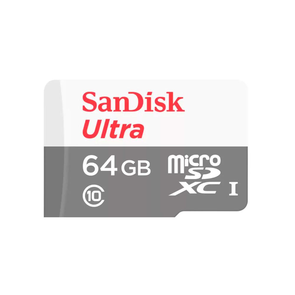 MEMORIA MICRO SDXC SANDISK ULTRA 64GB CLASE 10 UHS-I 100MBPS COLOR BLANCO P/N: SDSQUNR-064G-GN3MA