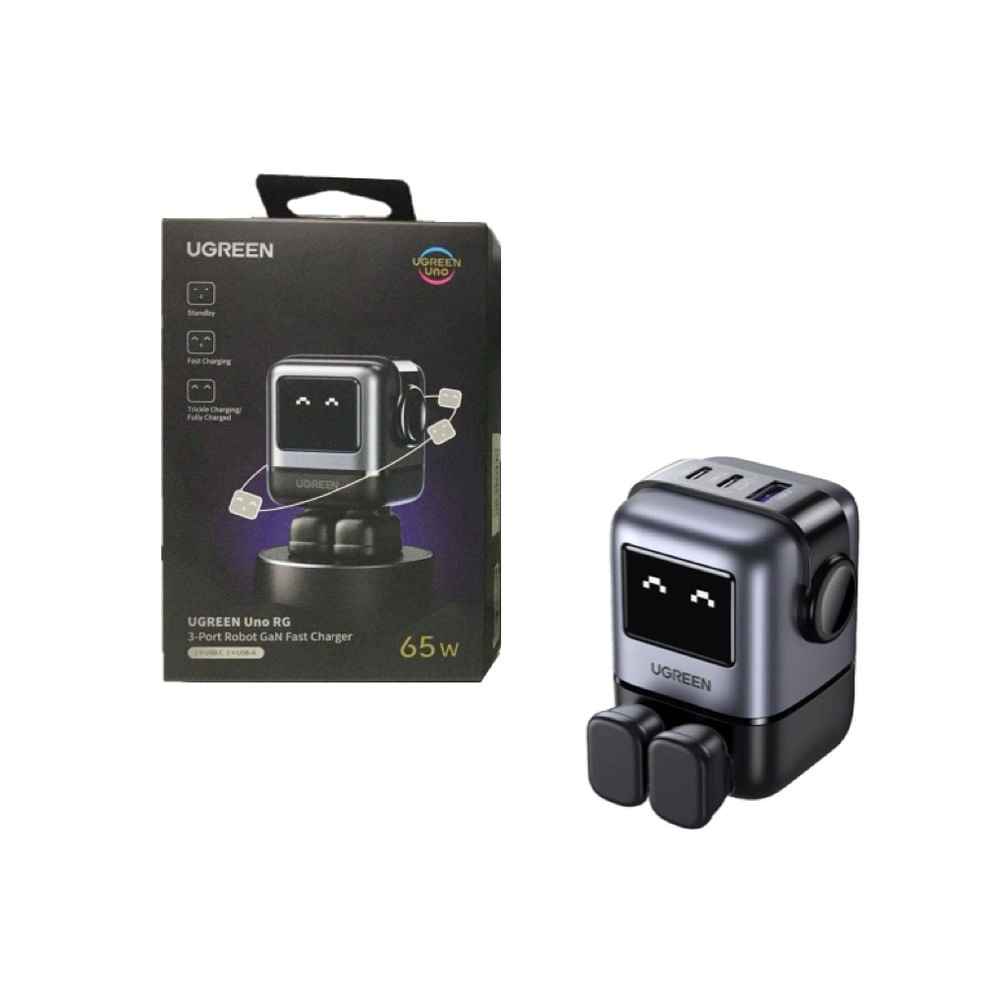 Cargador Robot 65W Triple entrada Original Ugreen