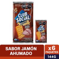 Galletas NABISCO Club Social Jamón Ahumado Bolsa 144g